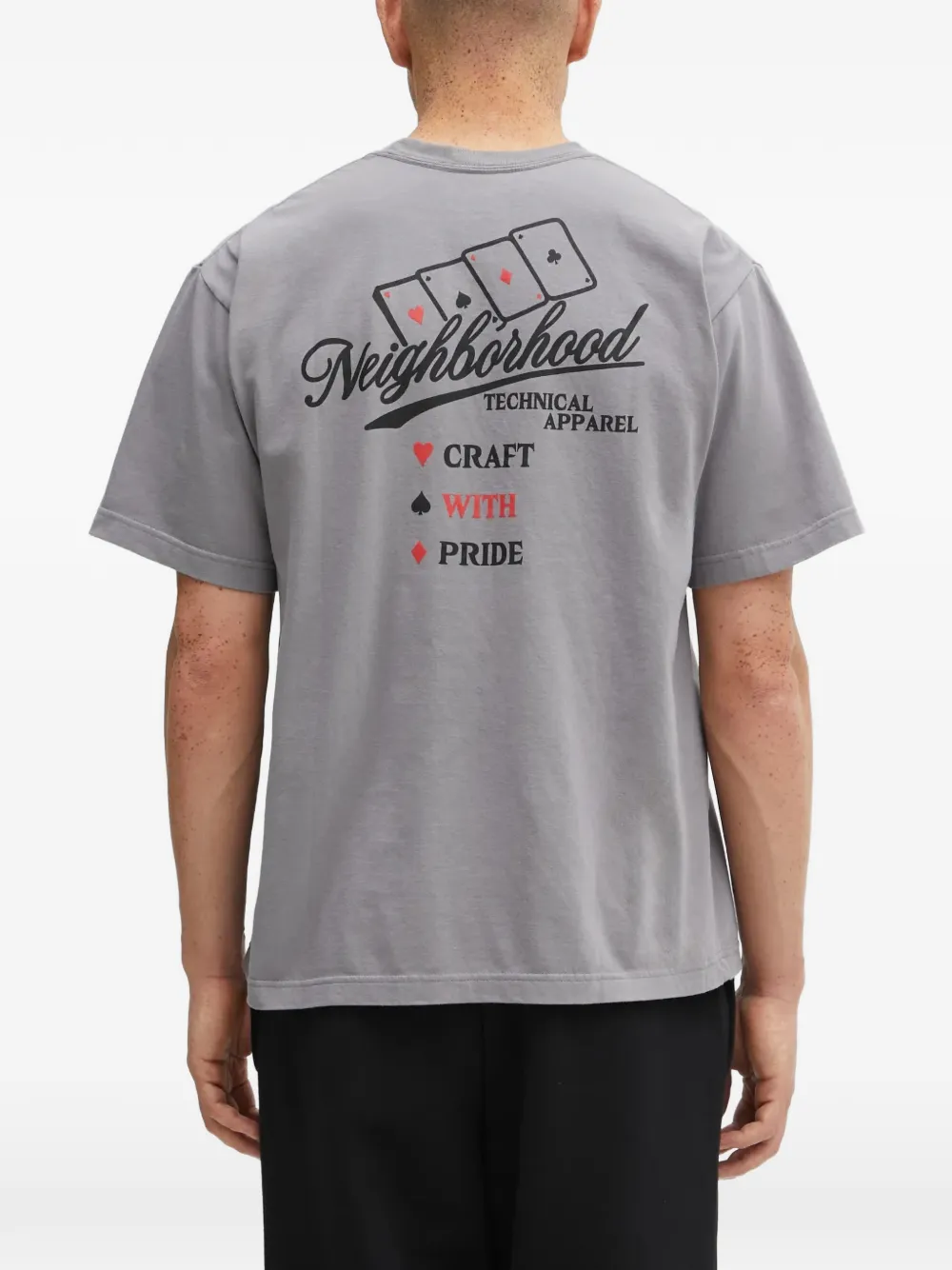 Neighborhood T-shirt met grafische print Grijs