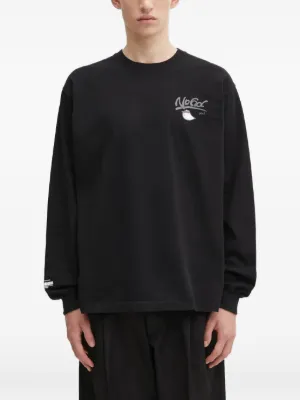 WACKO MARIA heart-print long-sleeve T-shirt | Black | FARFETCH ID