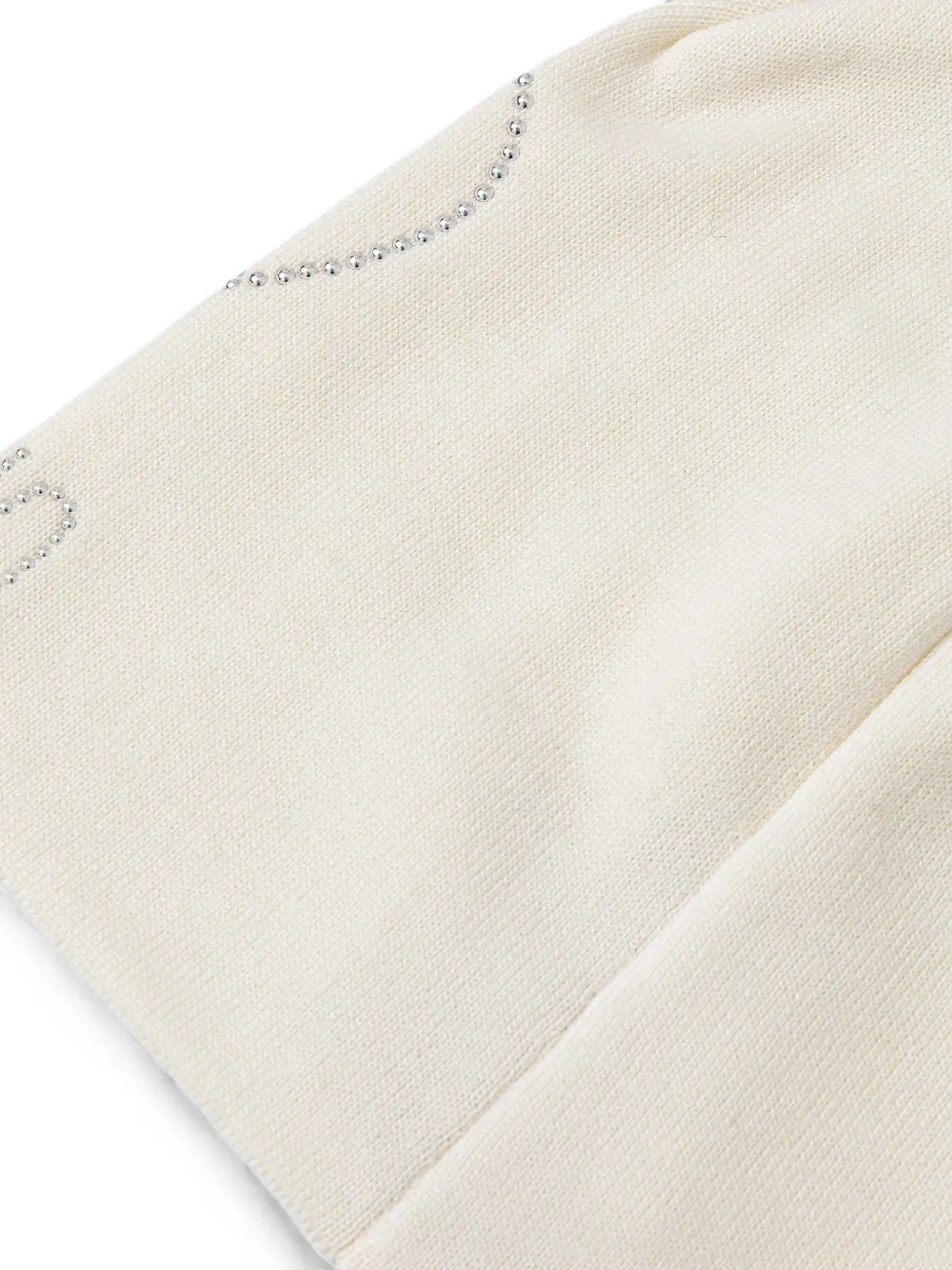Moschino Muts verfraaid met kristallen en hart Beige