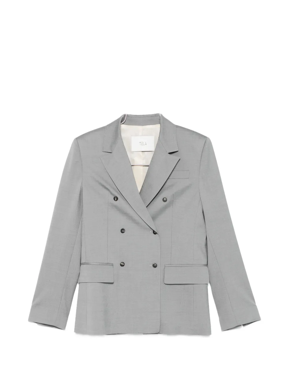 Tela double-breasted blazer - Grigio
