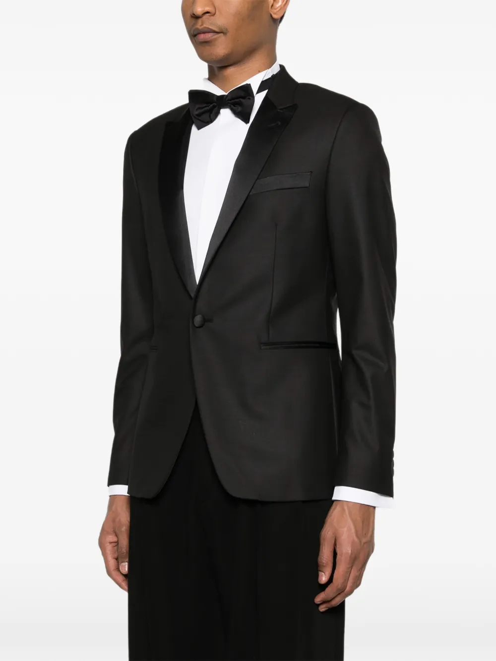  Reveres 1949 Peak-lapel Pocket Blazer - Black 