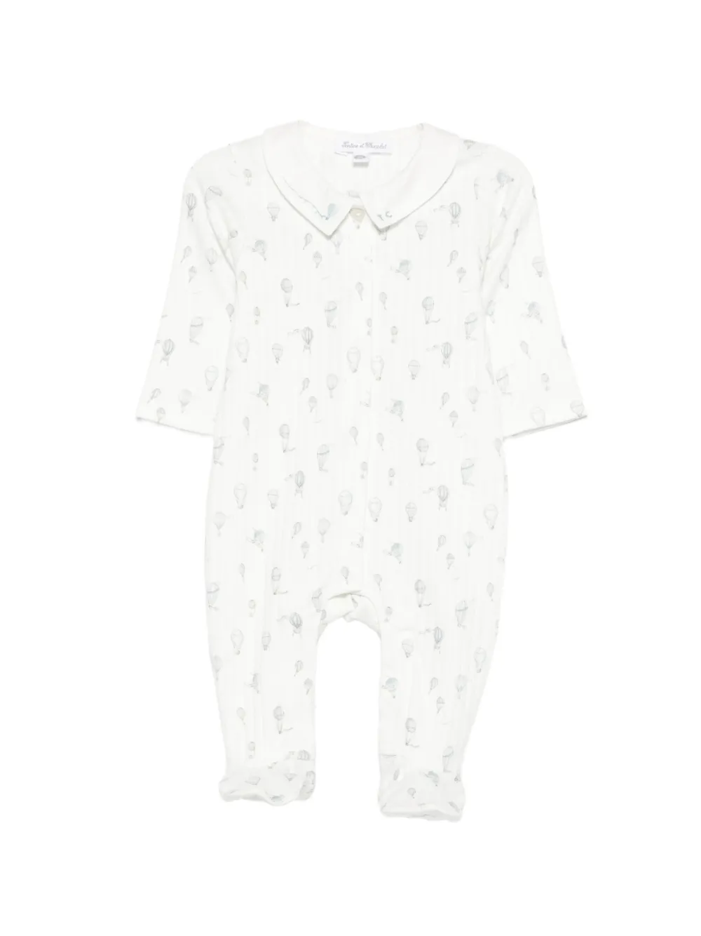 Tartine Et Chocolat balloon-print babygrow - Weiß