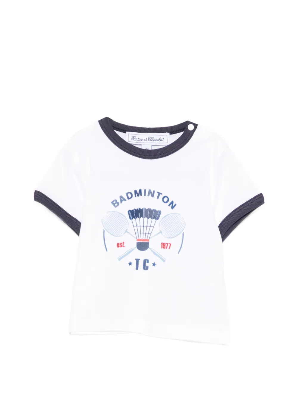 Tartine Et Chocolat badminton-print T-shirt - Bianco