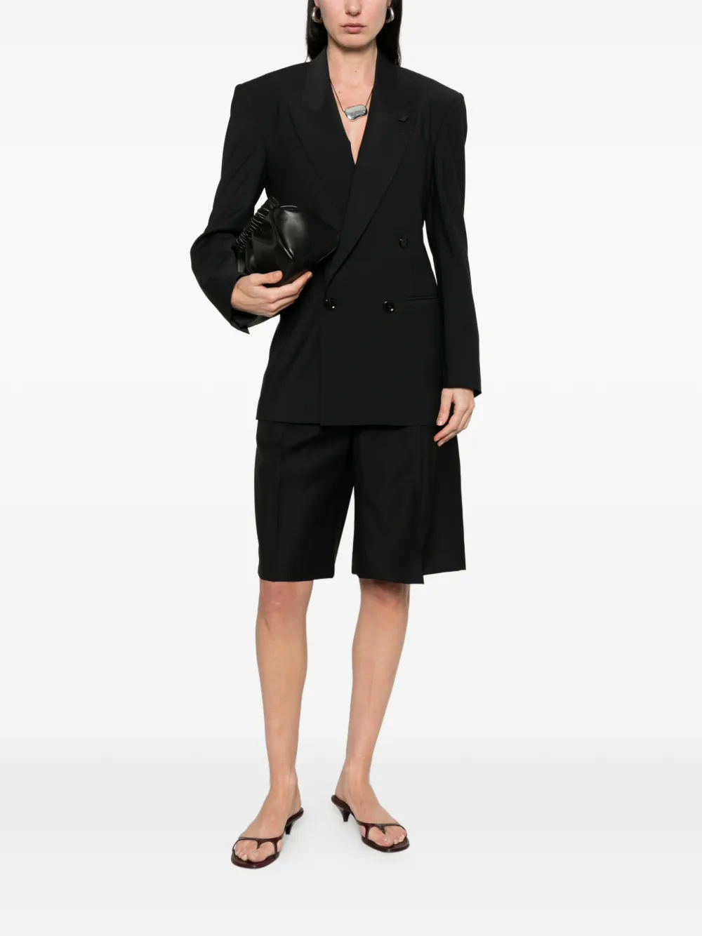  Lardini Blazer Cameron Con Doble Botonadura - Negro 
