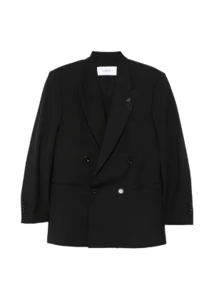 Yohji Yamamoto Button Textured Jacket | Black | FARFETCH