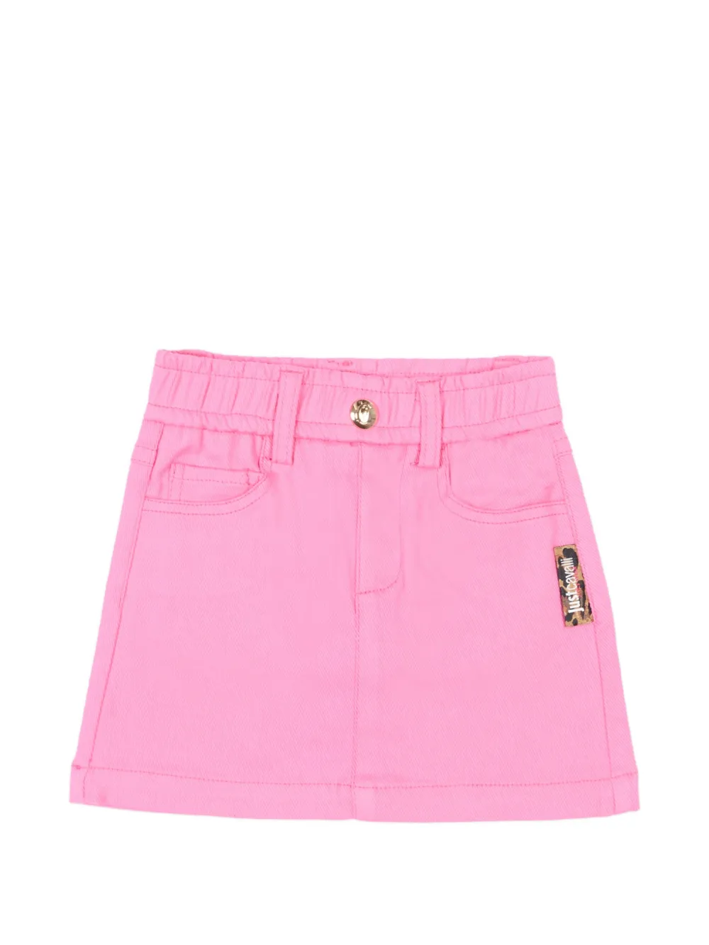Just Cavalli Kids logo-detail mini skirt - Rosa