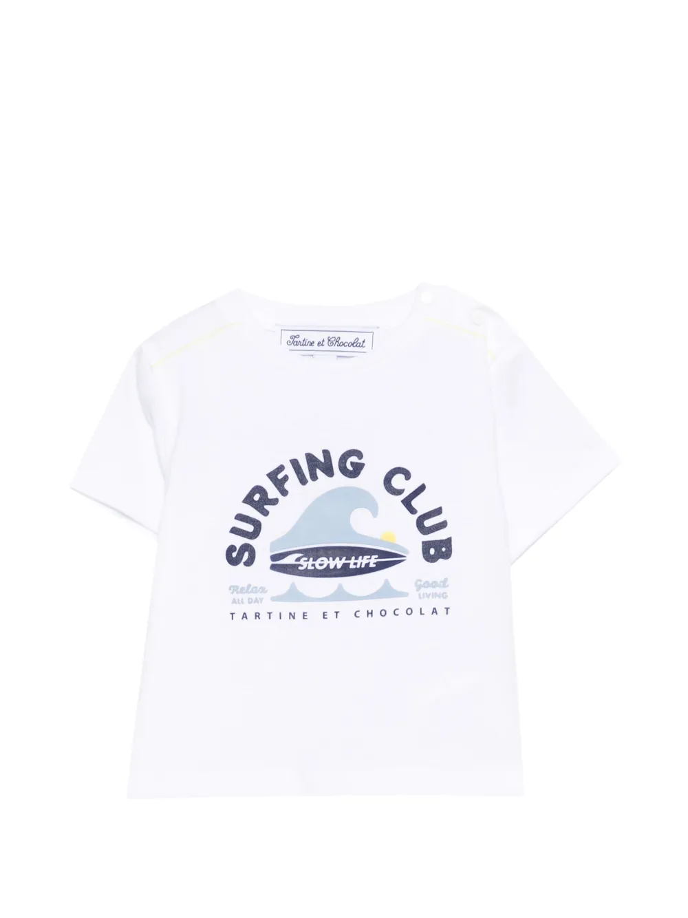 Tartine Et Chocolat surf-print T-shirt - Bianco