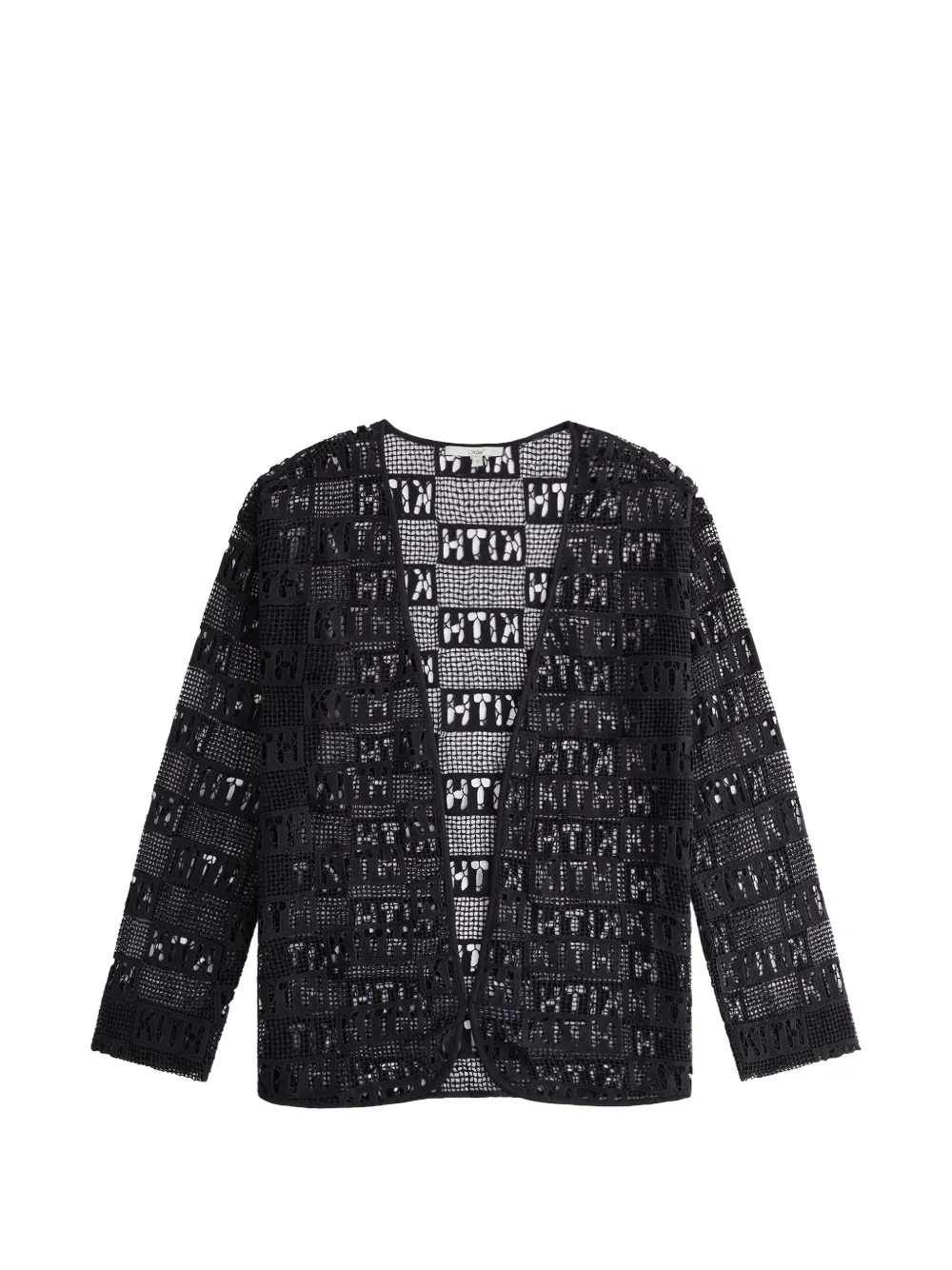 KITH Ethan logo-lace cardigan - Nero