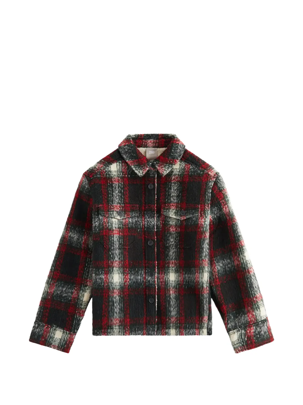 KITH plaid-pattern oversized jacket - Nero