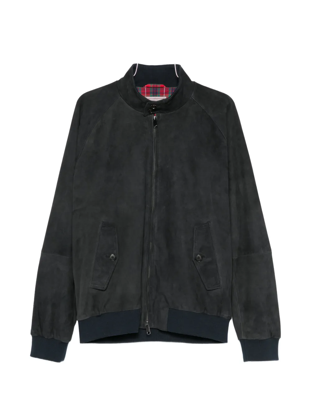 Baracuta zip-up suede jacket - Blu
