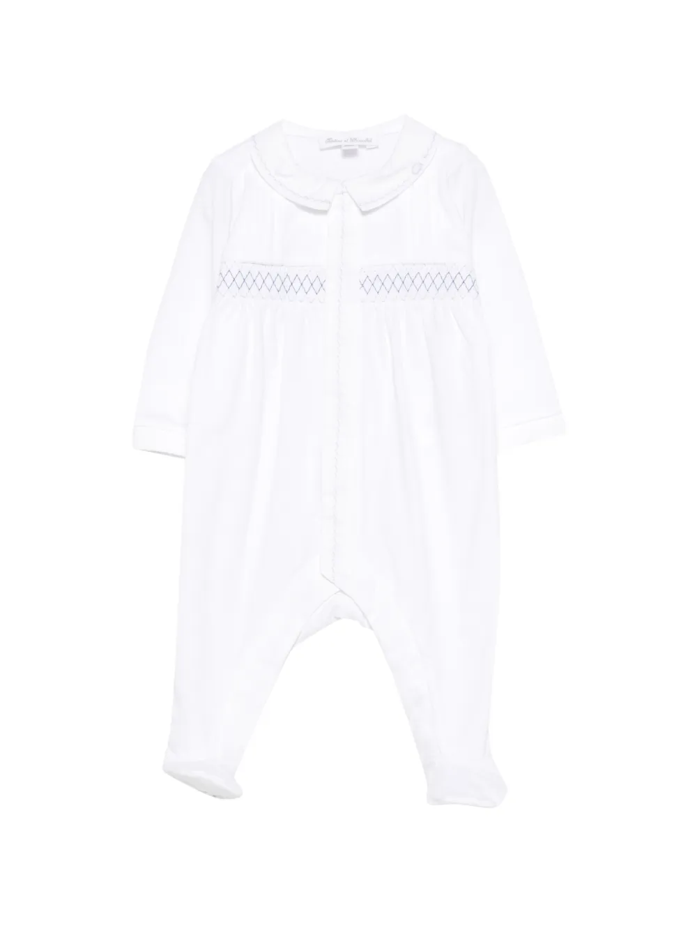Tartine Et Chocolat smocked babygrow - Weiß