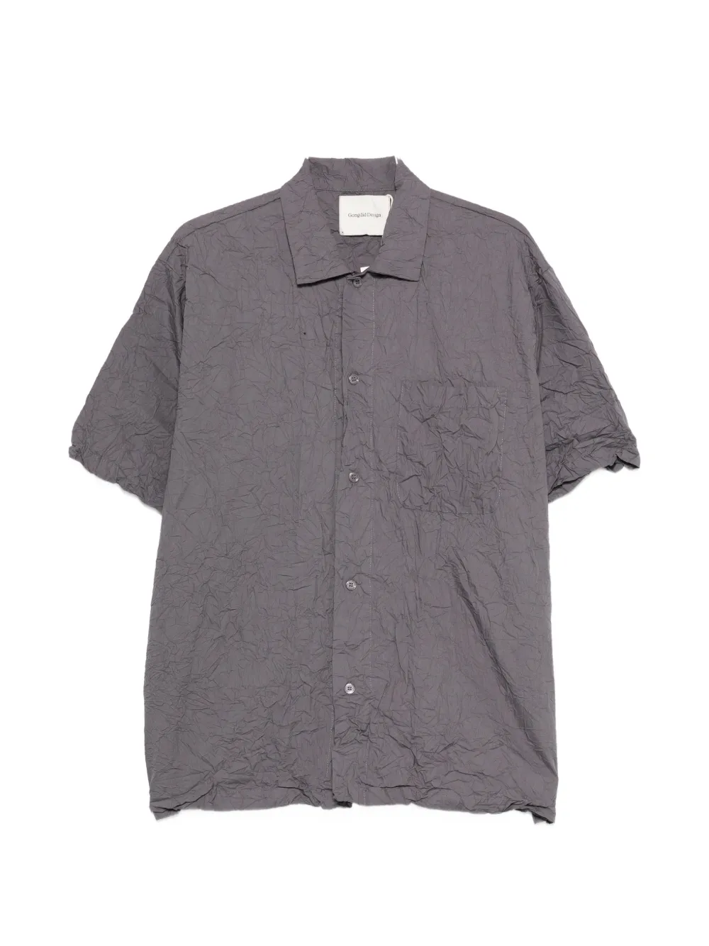 Gongdid Design crinkled shirt - Grigio