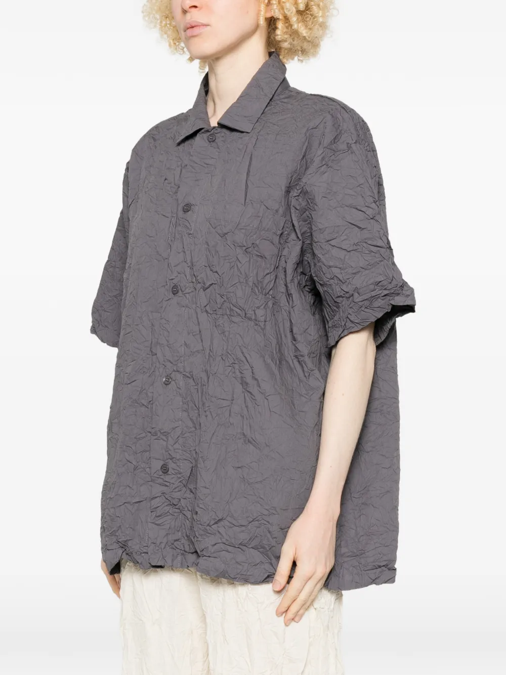  Gongdid Design Crinkled Shirt - Grey 