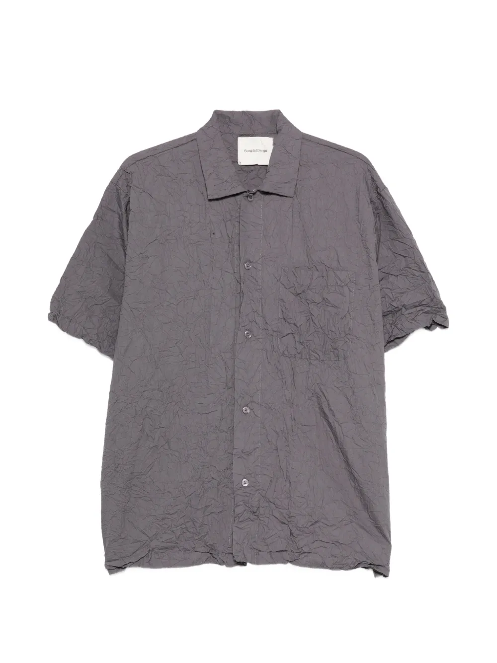 Gongdid Design crinkled shirt - Grigio