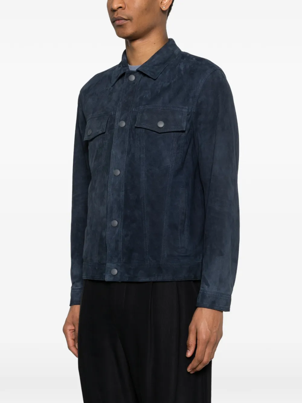  Canali Buttoned Pocket Jacket - Blue 