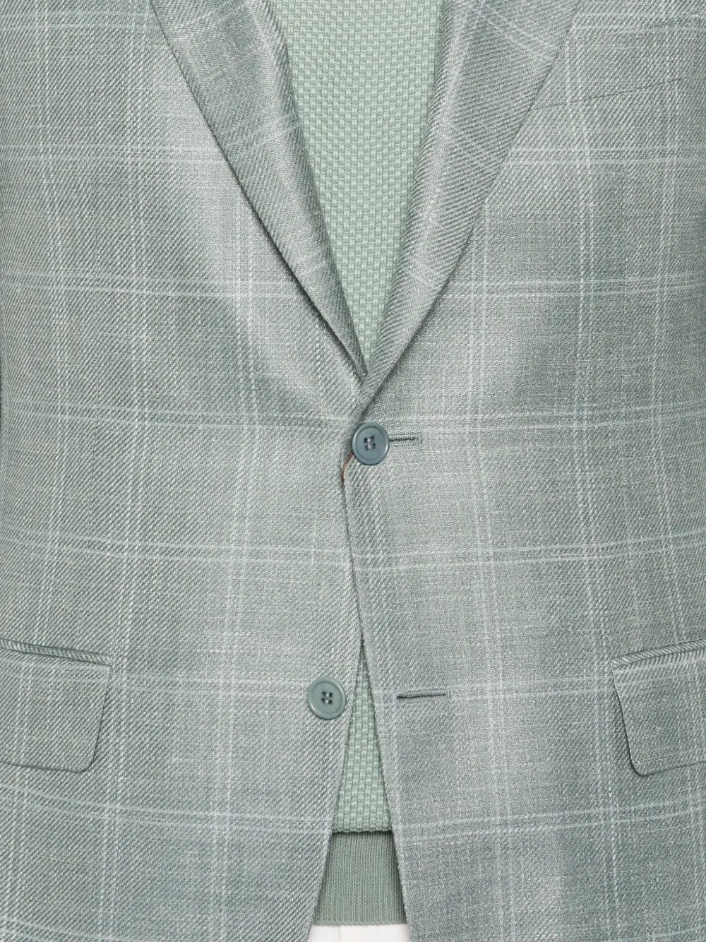Canali Geruite blazer met knopen Blauw