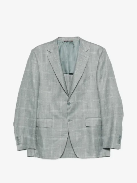 Canali check button blazer