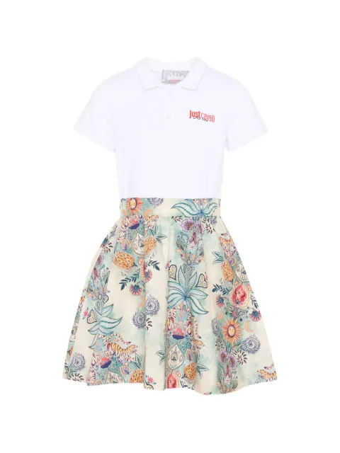 Just Cavalli Kids floral short-sleeve dress