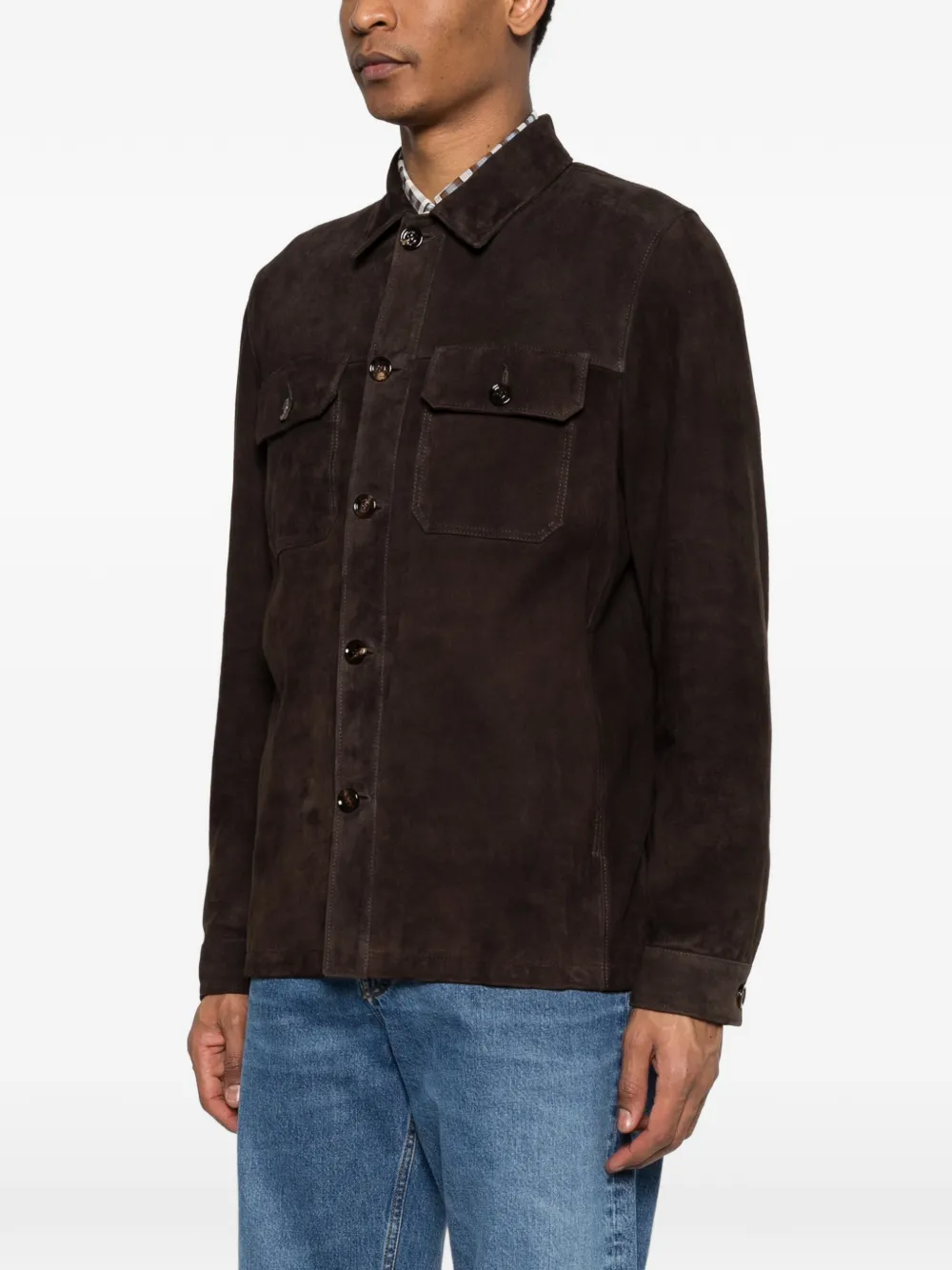  Moorer Leather Jacket - Brown 