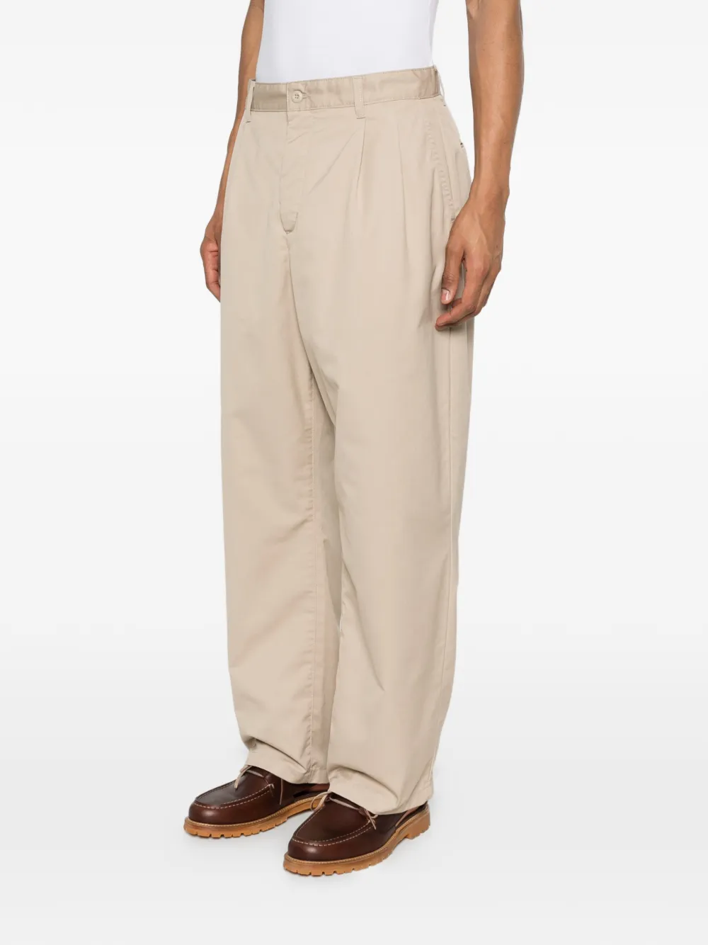 Carhartt WIP Evan plooibroek met knopen Beige