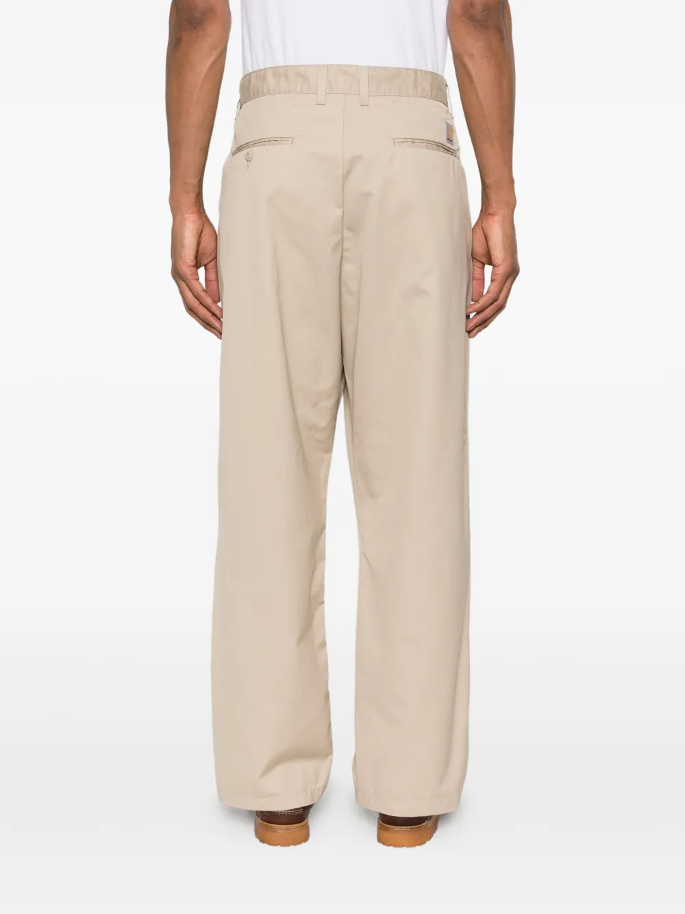 Carhartt WIP Evan plooibroek met knopen Beige