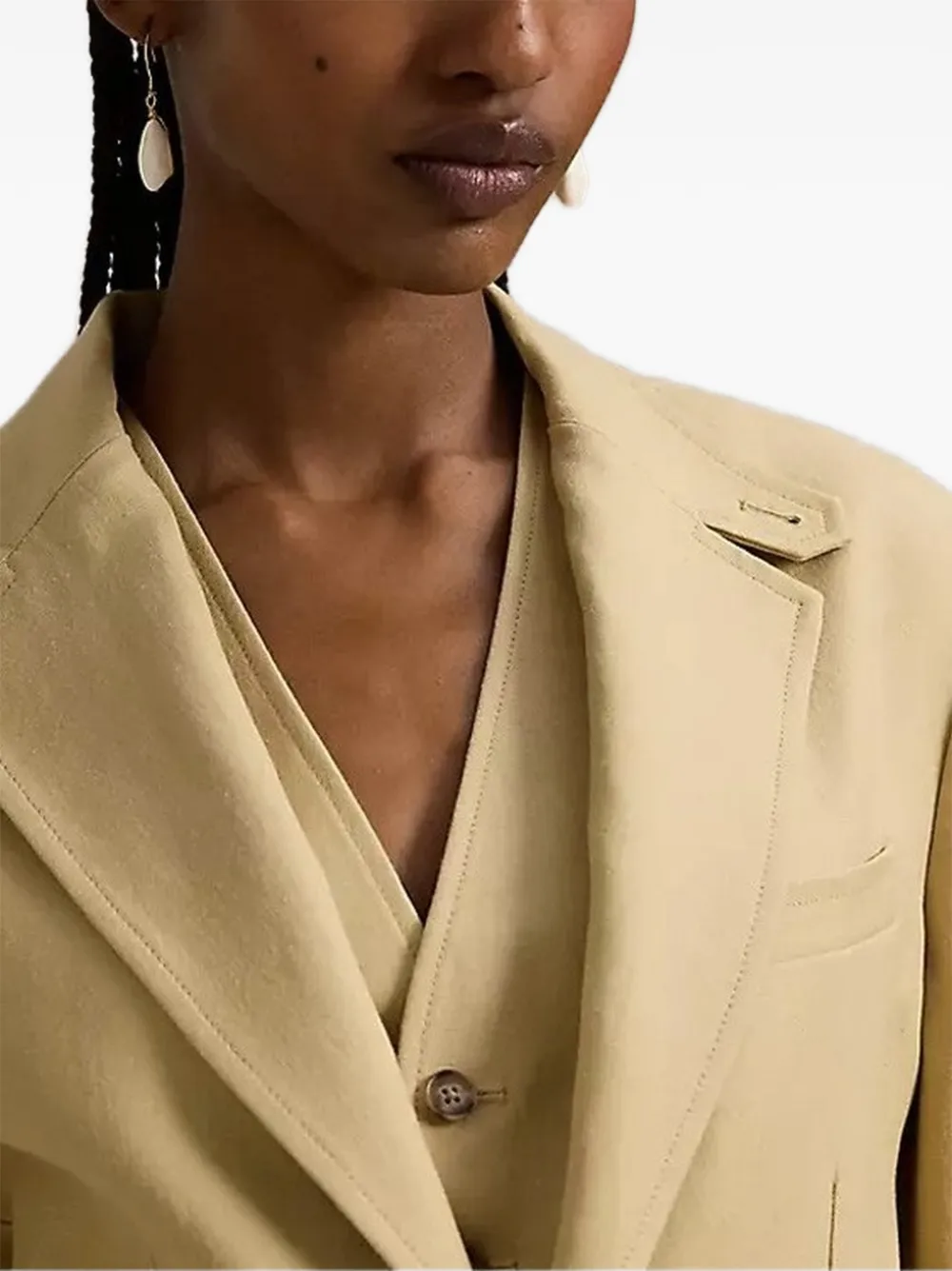 Polo Ralph Lauren Blazer met enkele rij knopen Beige