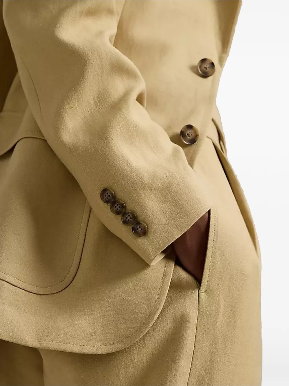 Polo Ralph Lauren Blazer met enkele rij knopen Beige