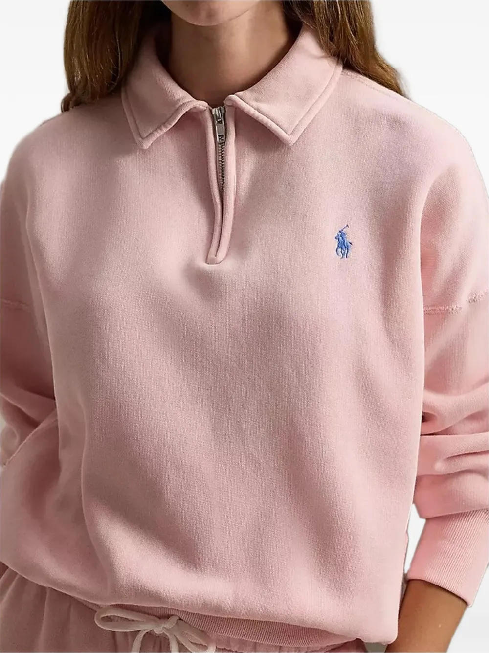 Polo Ralph Lauren Sweater met polokraag en rits Roze