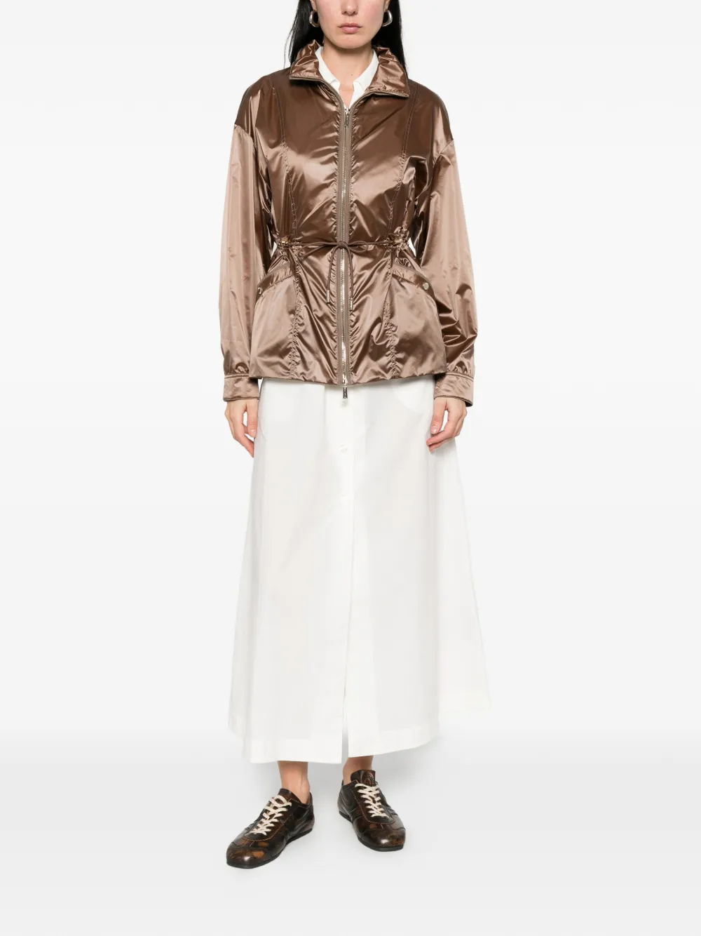  Moorer Eolia Zip-fastening Jacket - Brown 