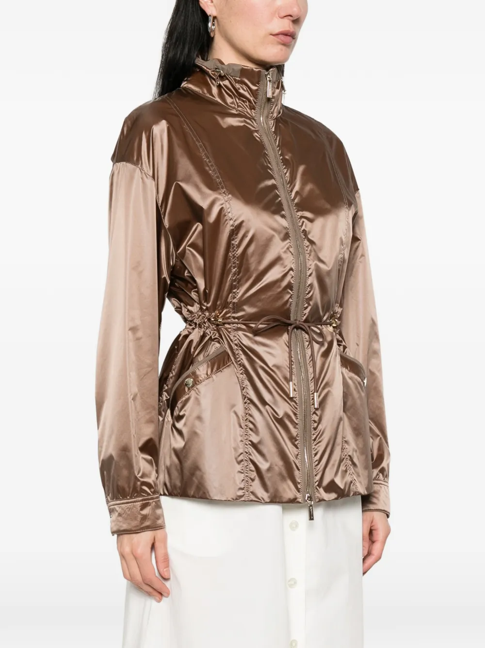  Moorer Eolia Zip-fastening Jacket - Brown 