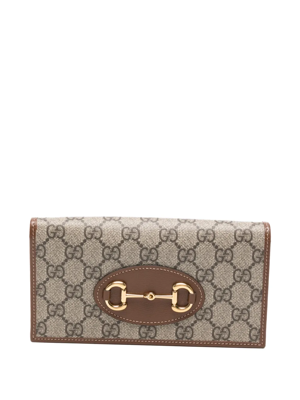 Gucci Pre-Owned Horsebit canvas clutch bag - Neutrals