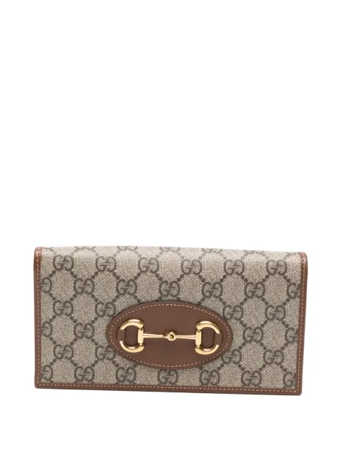 Gucci Pre-Owned Horsebit canvas clutch bag 