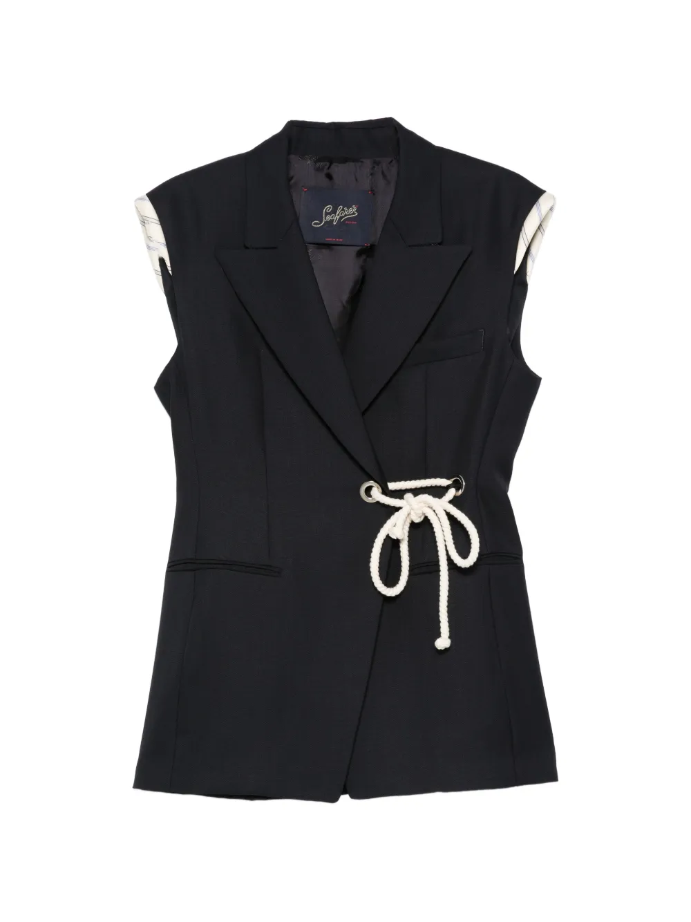 Seafarer Vivi rope-tie waistcoat - Blu