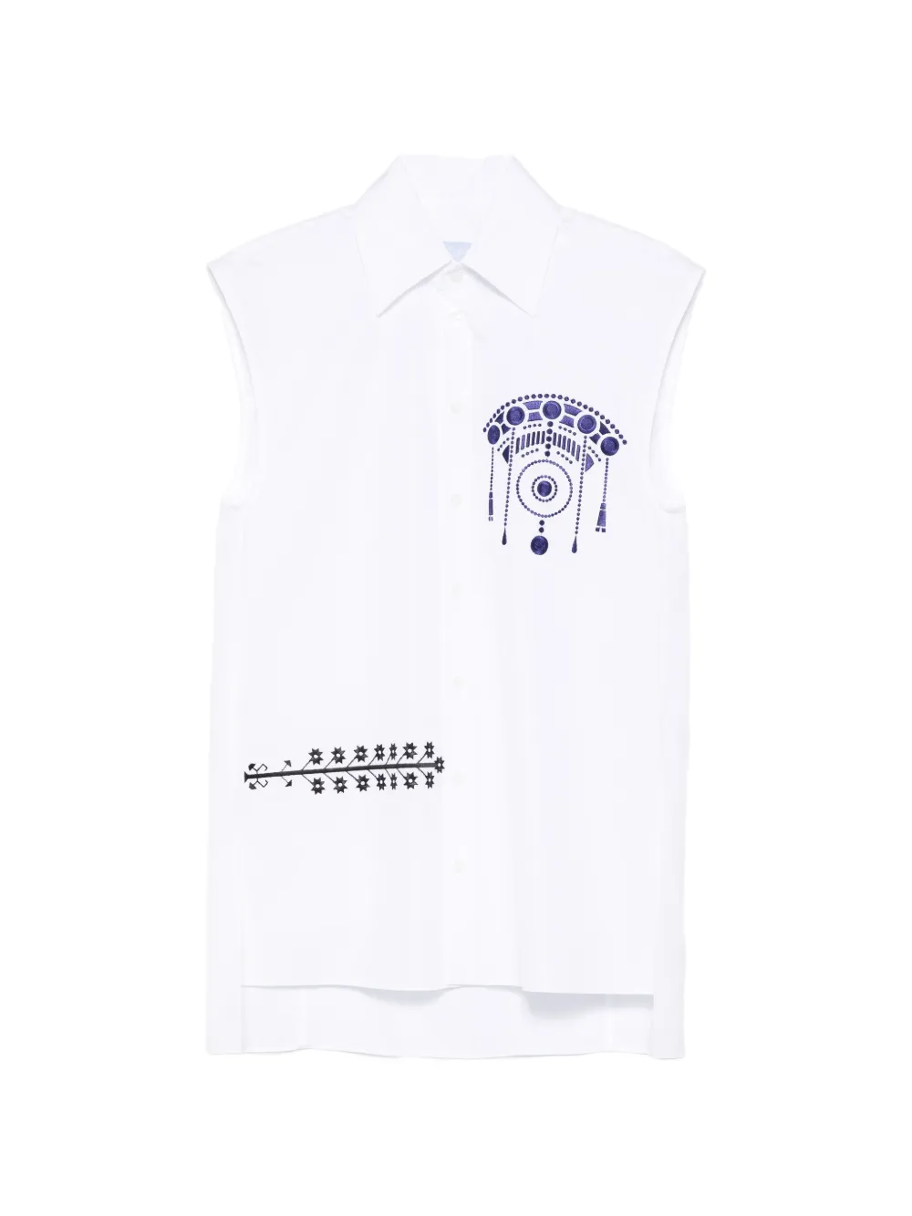 Seafarer printed sleeveless top - Weiß
