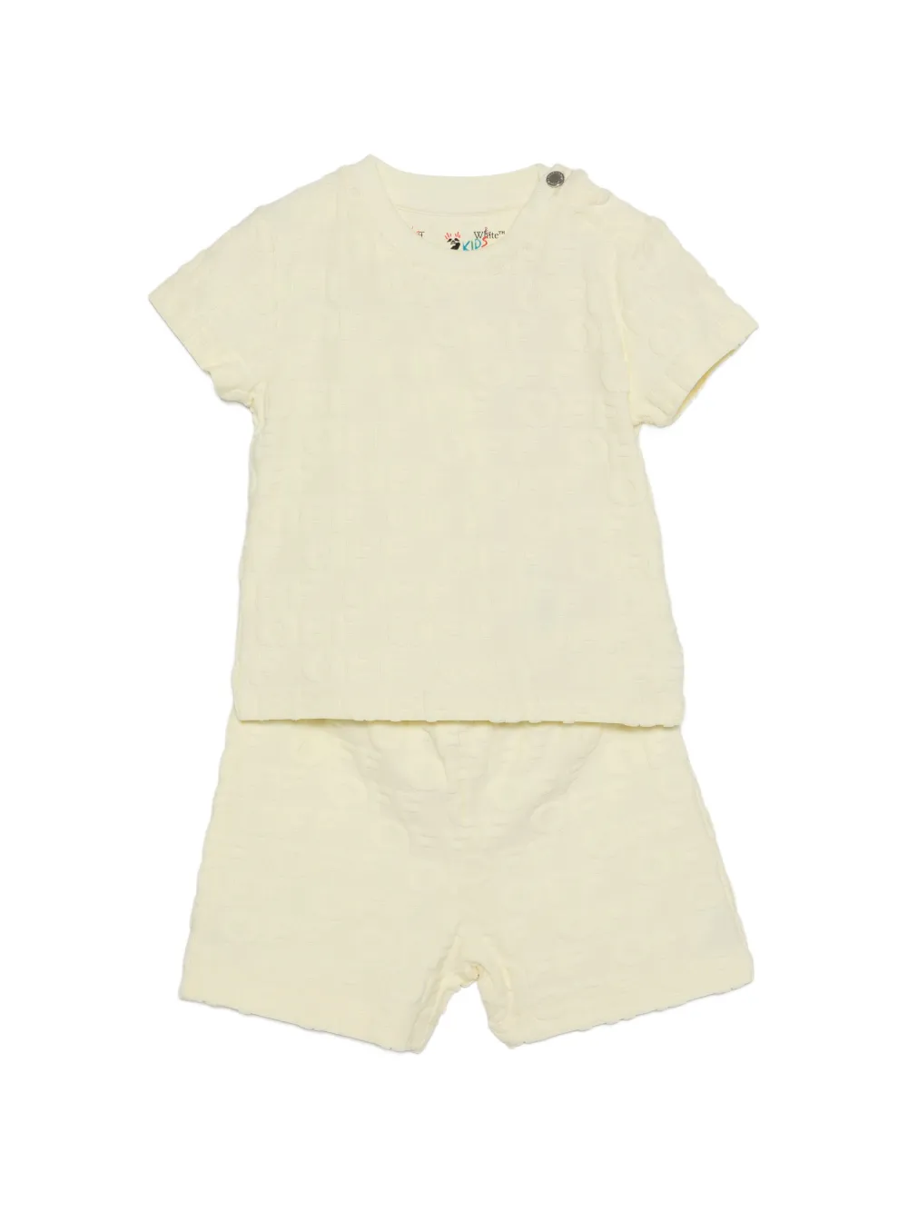 Off-White Kids patterned shorts set (set of two) - Giallo