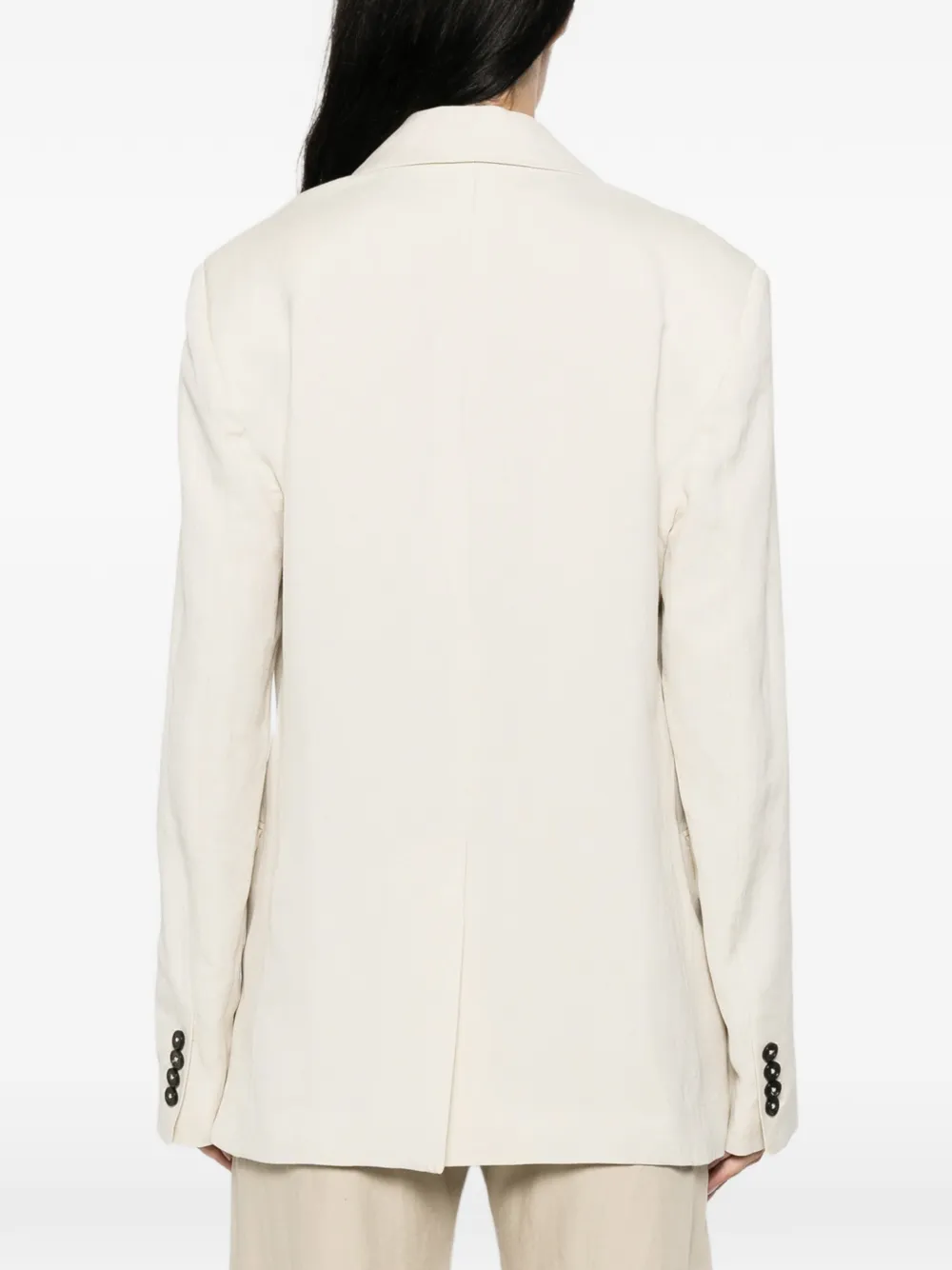 Barena Blazer met gekerfde afwerking en knopen Beige