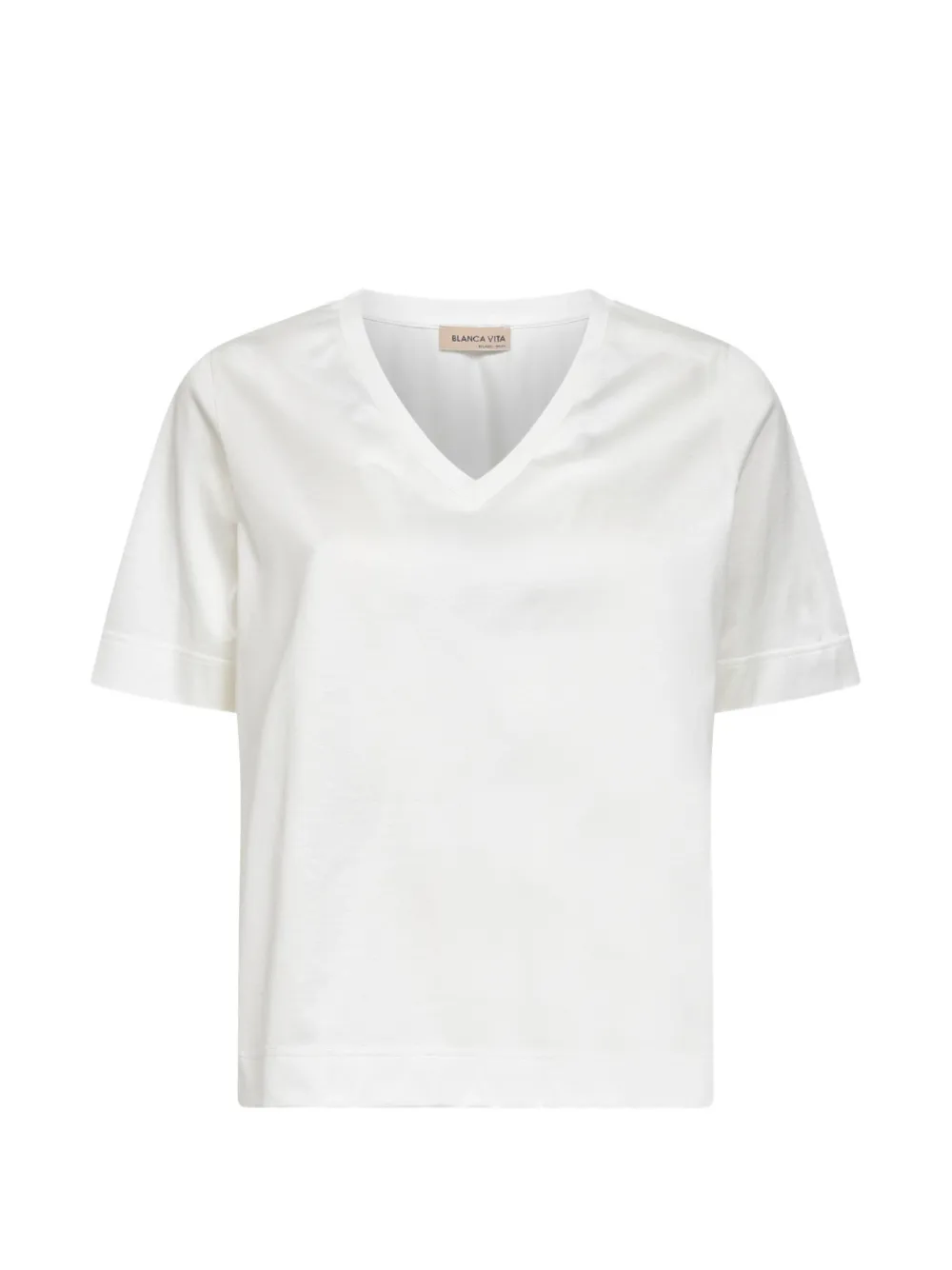 Blanca Vita V-neck short-sleeve T-shirt - Bianco