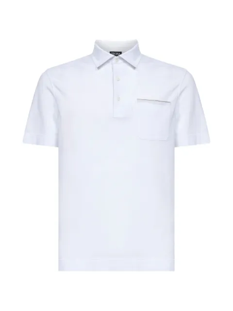 Zegna playera tipo polo con bolsillo en el pecho