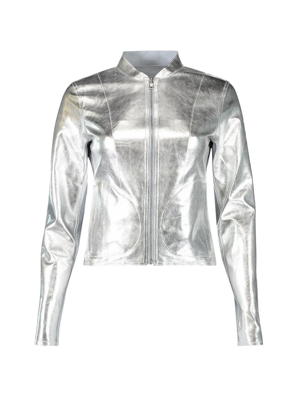  Lamarque Chapin Reversible Leather Jacket - Blue 