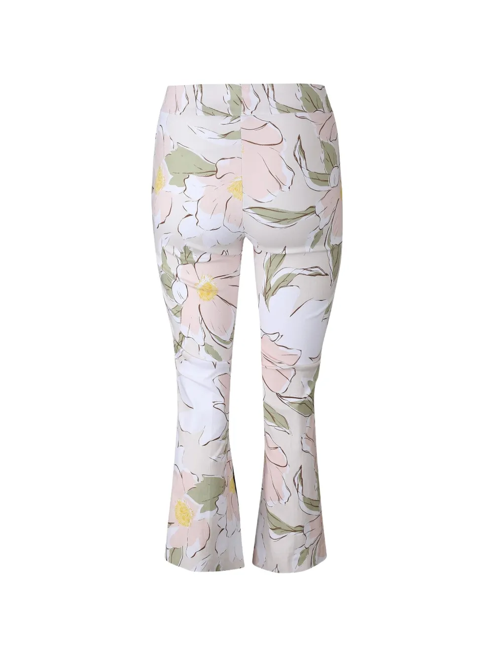 Avenue Montaigne Leo floral flared-leg trousers - Toni neutri