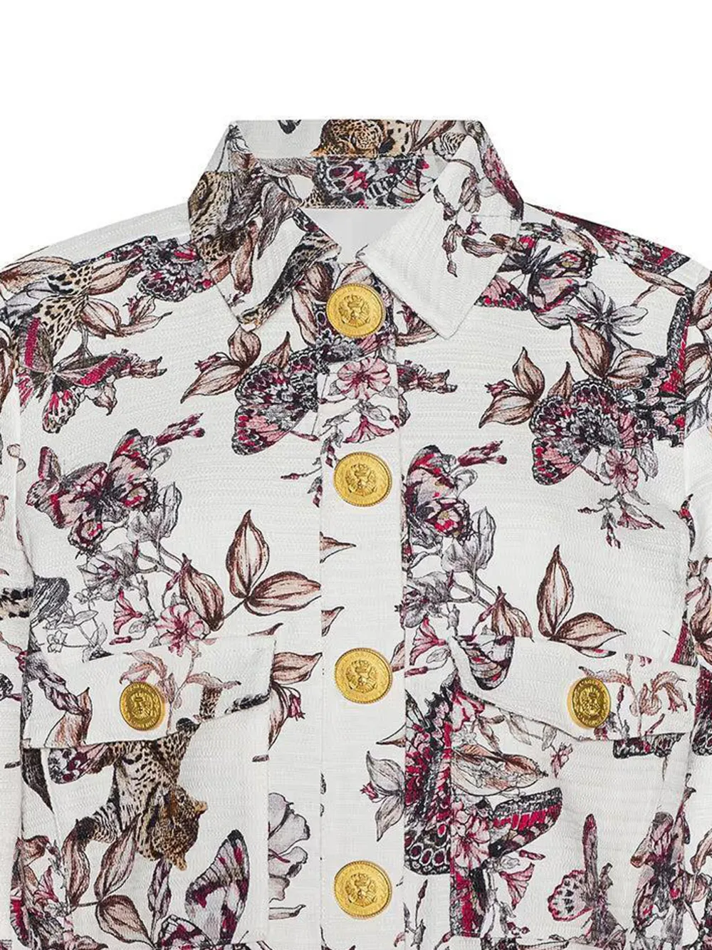 L'Agence Nyx cropped jack met vlinderprint Wit