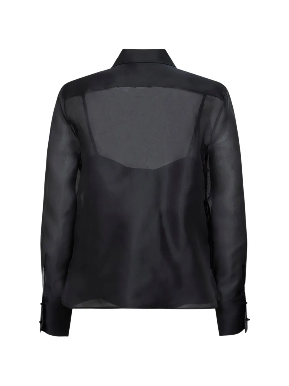 Max Mara Blouse met kralen en bloemen Zwart