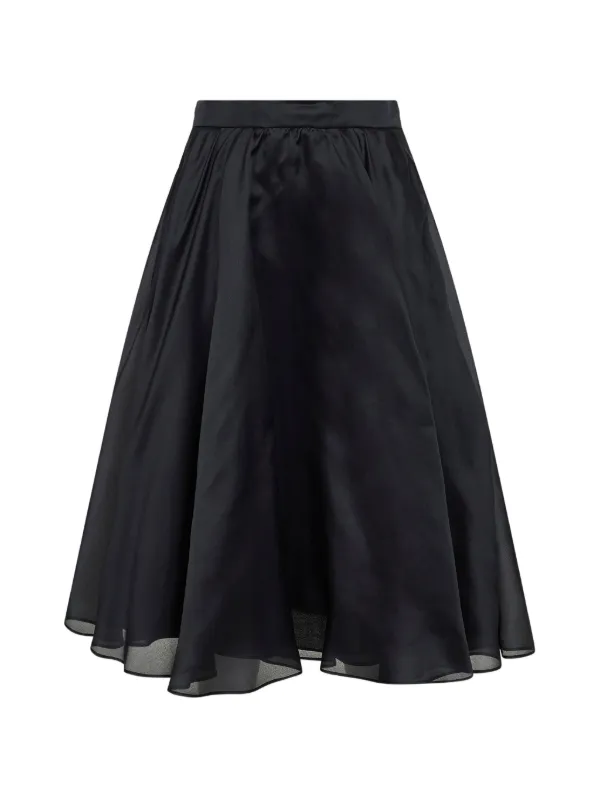 Max Mara Gathered Skirt in Black