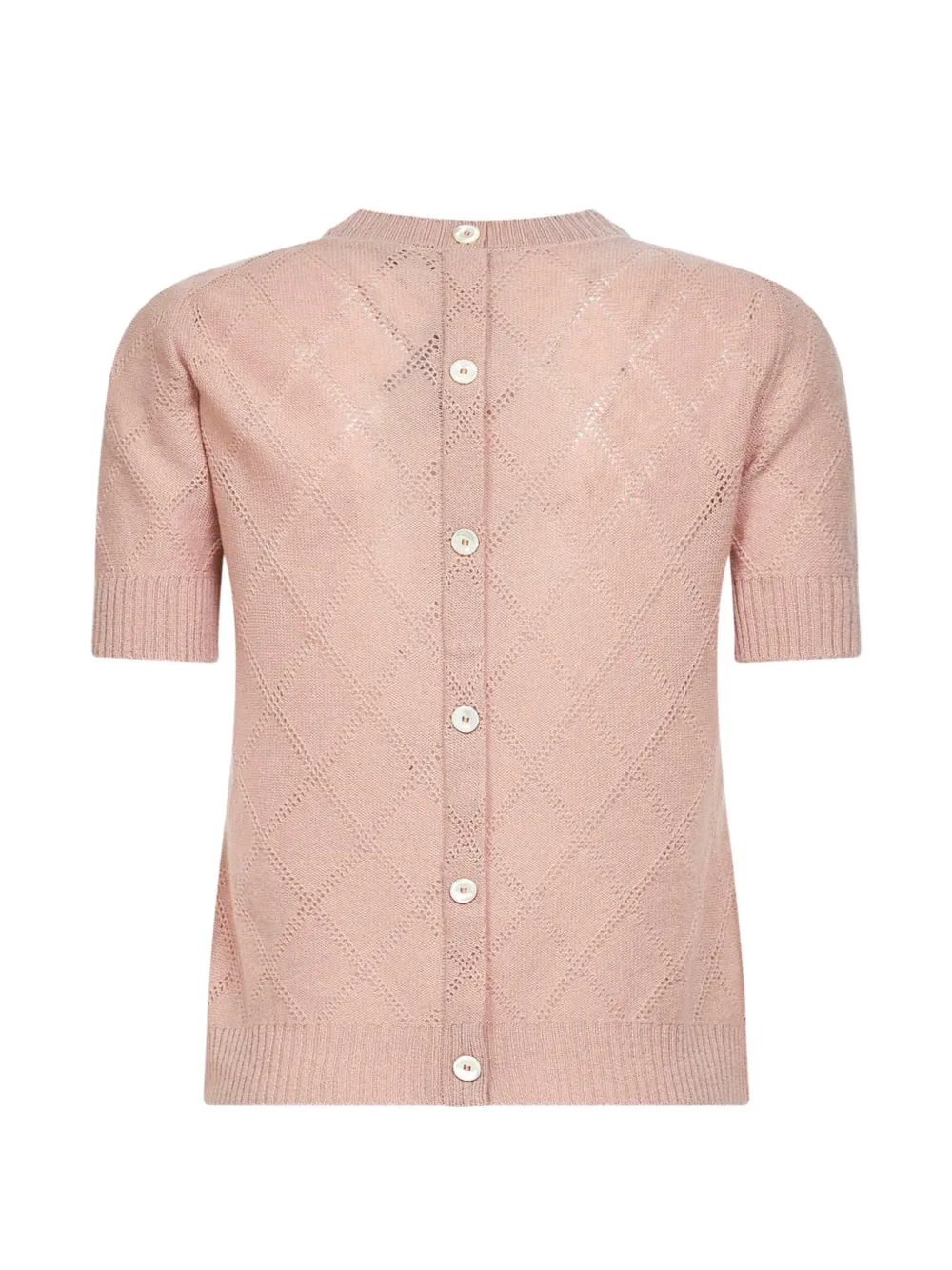 Blanca Vita Gebreide trui met diamantstiksel Roze