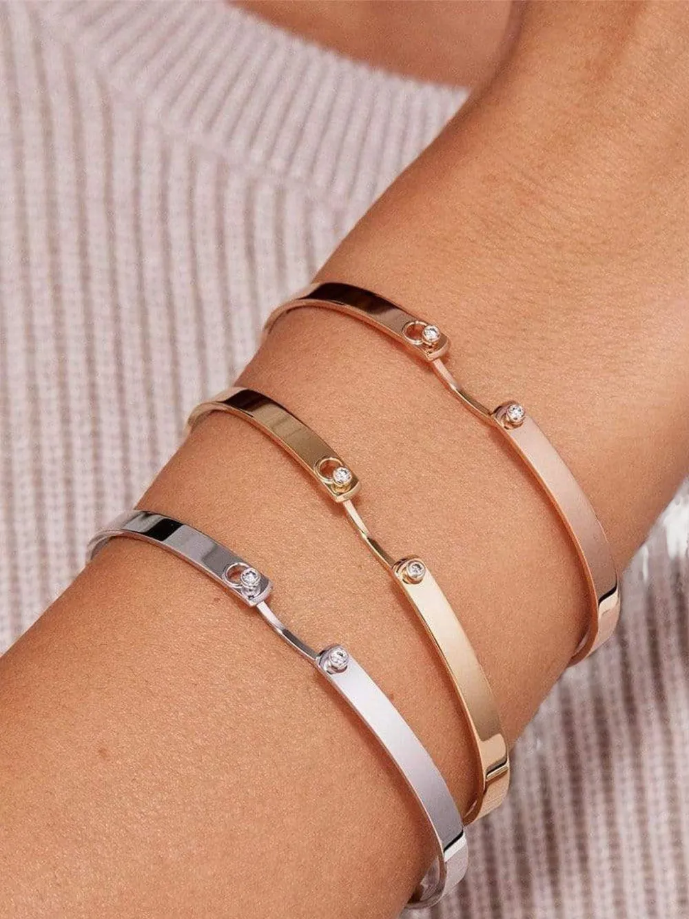 Nouvel Heritage Monday Morning diamond bangle bracelet - Gold