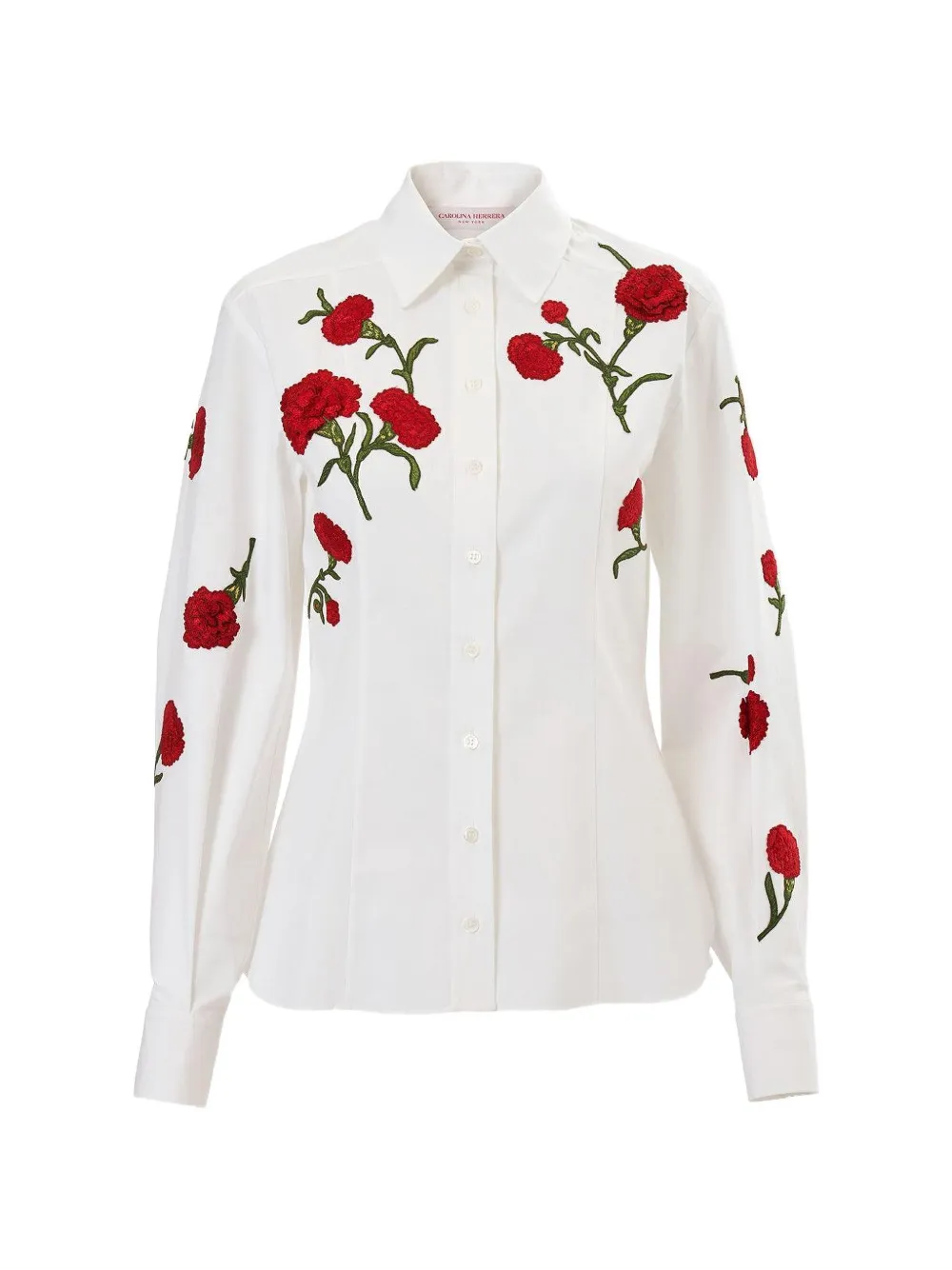 Carolina Herrera Isabela embroidered shirt - Bianco