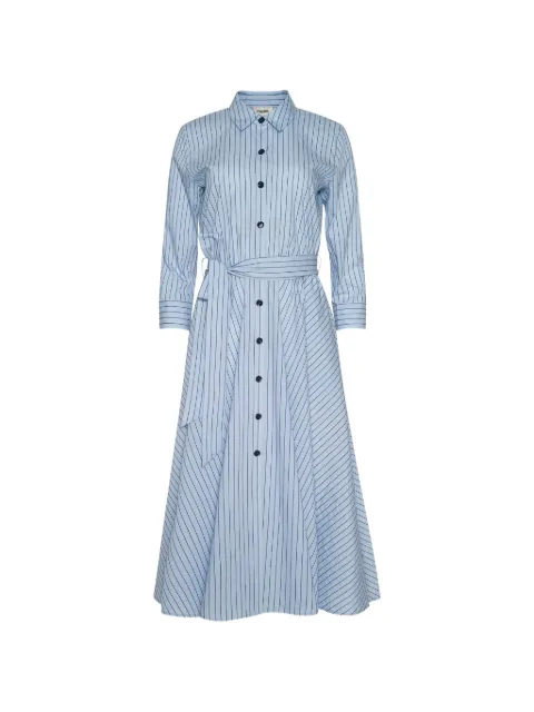 L'Agence robe-chemise mi-longue Ralphie à rayures