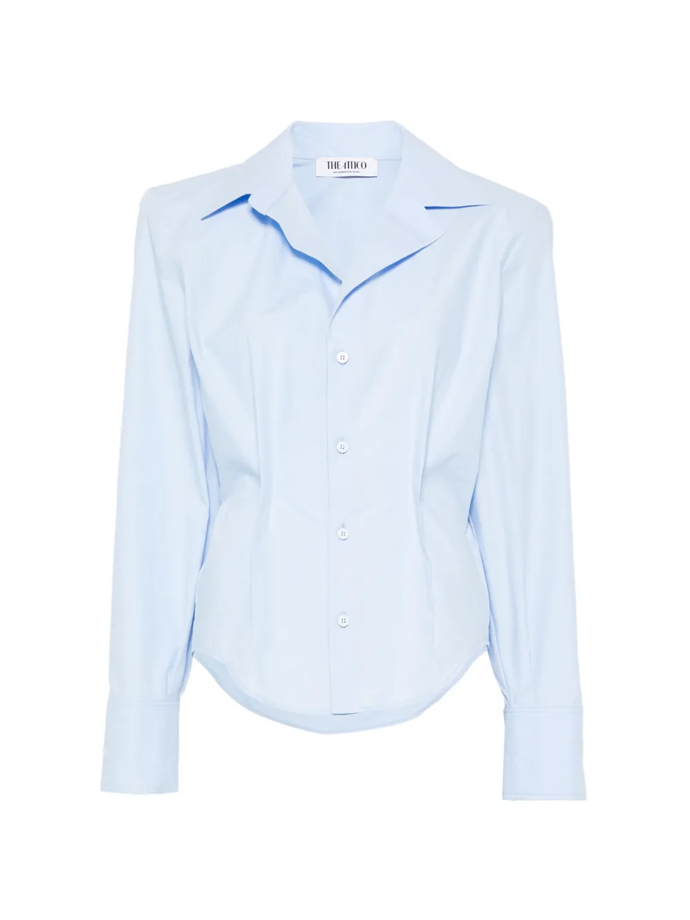 The Attico pointed-collar buttoned shirt - Blue