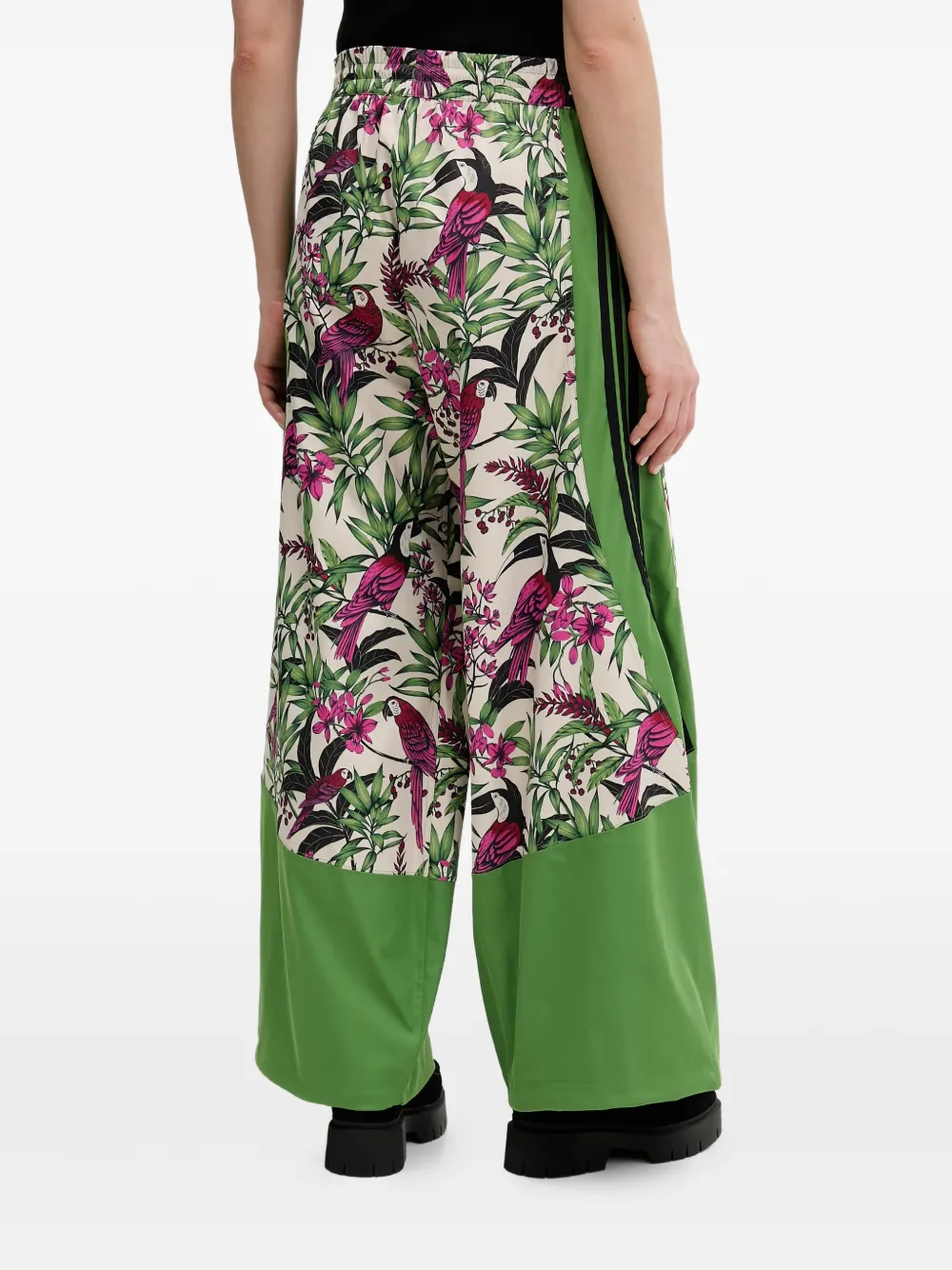 adidas X Farm Rio floral stripe track pants Beige
