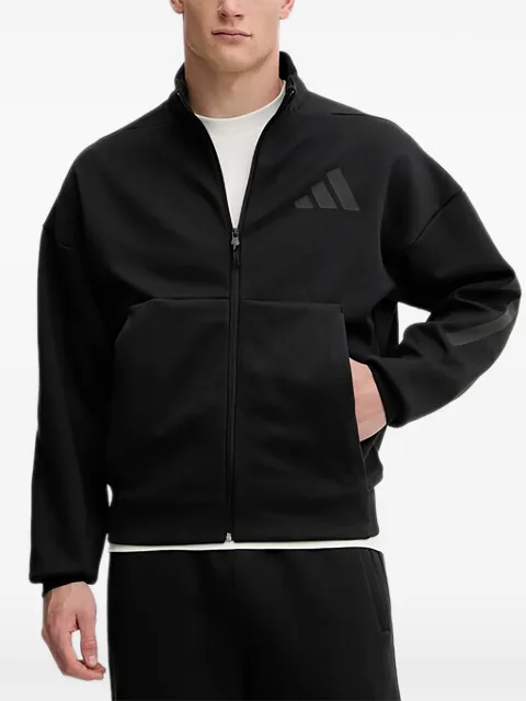 adidas logo-detail zip-up jacket